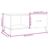 NNEVL Coffee Table High Gloss White 90x50x40 cm Engineered Wood