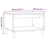 NNEVL Coffee Table  White 60x40x50 cm Engineered Wood