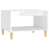 NNEVL Coffee Table High Gloss White 60x50x40 cm Engineered Wood