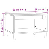 NNEVL Coffee Table High Gloss White 60x50x40 cm Engineered Wood