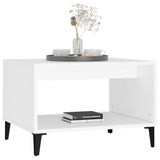 NNEVL Coffee Table White 60x50x40 cm Engineered Wood
