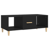 NNEVL Coffee Table Black 102x50x40 cm Engineered Wood