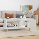 NNEVL Coffee Table White 90x50x40 cm Engineered Wood