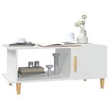 NNEVL Coffee Table White 90x50x40 cm Engineered Wood