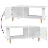 NNEVL Coffee Table White 90x50x40 cm Engineered Wood