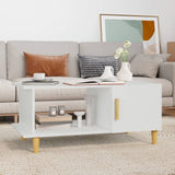 NNEVL Coffee Table White 90x50x40 cm Engineered Wood