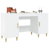 NNEVL Desk White 140x50x75 cm Engineered Wood