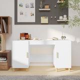 NNEVL Desk White 140x50x75 cm Engineered Wood
