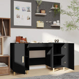 NNEVL Desk Black 140x50x75 cm Engineered Wood