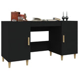 NNEVL Desk Black 140x50x75 cm Engineered Wood