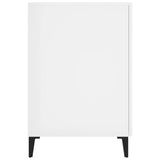 NNEVL Desk High Gloss White 140x50x75 cm Engineered Wood