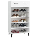 NNEVL Shoe Cabinet White 60x35x105 cm Engineered Wood