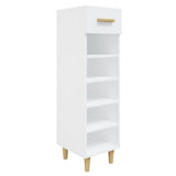 NNEVL Shoe Cabinet White 30x35x105 cm Engineered Wood