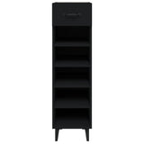 NNEVL Shoe Cabinet Black 30x35x105 cm Engineered Wood
