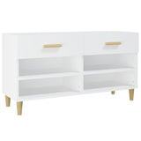 NNEVL Shoe Cabinet White 102x35x55 cm Engineered Wood