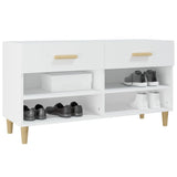 NNEVL Shoe Cabinet White 102x35x55 cm Engineered Wood