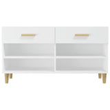 NNEVL Shoe Cabinet White 102x35x55 cm Engineered Wood