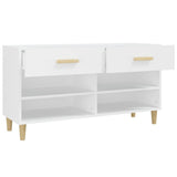 NNEVL Shoe Cabinet White 102x35x55 cm Engineered Wood
