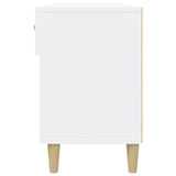 NNEVL Shoe Cabinet White 102x35x55 cm Engineered Wood
