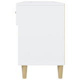 NNEVL Shoe Cabinet High Gloss White 102x35x55 cm Engineered Wood