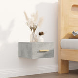 NNEVL Wall-mounted Bedside Cabinets 2 pcs Concrete Grey 35x35x20 cm