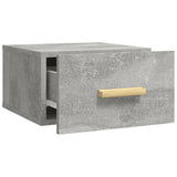 NNEVL Wall-mounted Bedside Cabinets 2 pcs Concrete Grey 35x35x20 cm