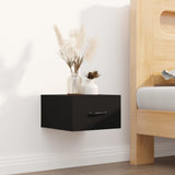 NNEVL Wall-mounted Bedside Cabinets 2 pcs Black 35x35x20 cm