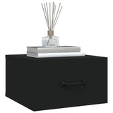 NNEVL Wall-mounted Bedside Cabinets 2 pcs Black 35x35x20 cm