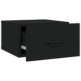 NNEVL Wall-mounted Bedside Cabinets 2 pcs Black 35x35x20 cm