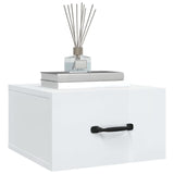 NNEVL Wall-mounted Bedside Cabinets 2 pcs High Gloss White 35x35x20 cm