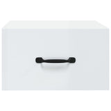 NNEVL Wall-mounted Bedside Cabinets 2 pcs High Gloss White 35x35x20 cm