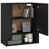 NNEVL Wall Cabinet Black 60x31x70 cm Engineered Wood