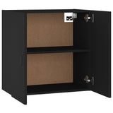 NNEVL Wall Cabinet Black 60x31x60 cm Engineered Wood