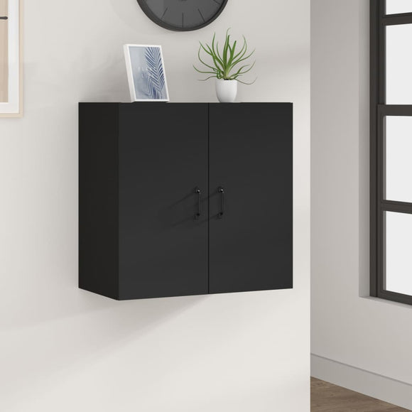 NNEVL Wall Cabinet Black 60x31x60 cm Engineered Wood