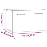 NNEVL Wall Cabinet High Gloss White 60x36.5x35 cm Engineered Wood