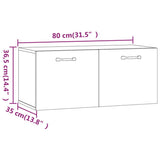 NNEVL Wall Cabinet White 80x35x36.5 cm Engineered Wood