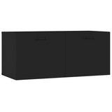 NNEVL Wall Cabinet Black 80x35x36.5 cm Engineered Wood
