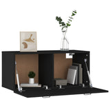 NNEVL Wall Cabinet Black 80x35x36.5 cm Engineered Wood