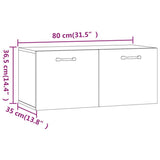 NNEVL Wall Cabinet High Gloss White 80x35x36.5 cm Engineered Wood