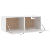 NNEVL Wall Cabinet High Gloss White 100x36.5x35 cm Engineered Wood