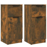 NNEVL Sideboards 2 pcs Smoked Oak 30x30x70 cm Engineered Wood