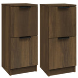 NNEVL Sideboards 2 pcs Brown Oak 30x30x70 cm Engineered Wood