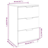 NNEVL Bedside Cabinets 2 pcs Smoked Oak 40x36x65 cm