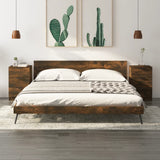 NNEVL Bedside Cabinets 2 pcs Smoked Oak 40x36x65 cm