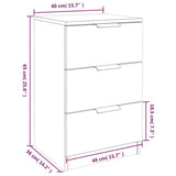 NNEVL Bedside Cabinets 2 pcs Grey Sonoma 40x36x65 cm