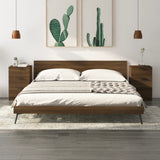 NNEVL Bedside Cabinets 2 pcs Brown Oak 40x36x65 cm