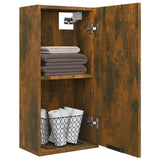 NNEVL Wall-mounted Bathroom Cabinet Smoked Oak 32x20x67 cm