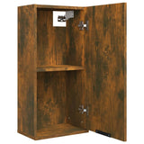 NNEVL Wall-mounted Bathroom Cabinet Smoked Oak 32x20x67 cm