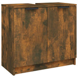 NNEVL Bathroom Cabinet Smoked Oak 64.5x33.5x59 cm Engineered Wood