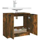 NNEVL Bathroom Cabinet Smoked Oak 64.5x33.5x59 cm Engineered Wood